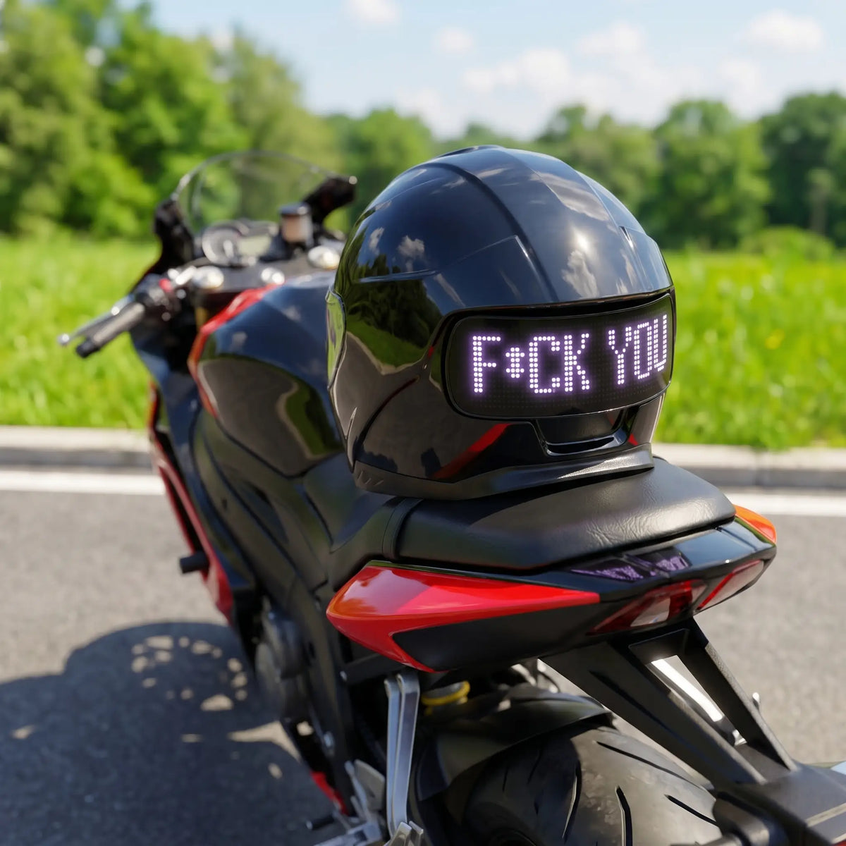 Funny LED Helmet Display